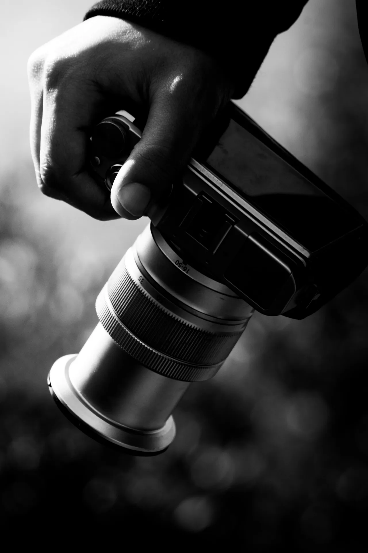 Objectif d'un appareil photo en gros plan