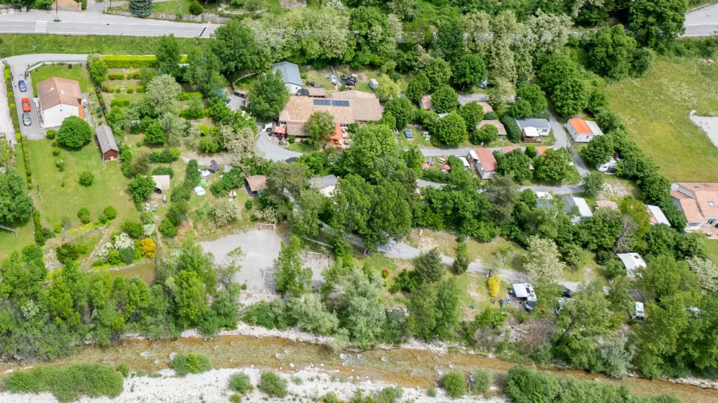 séance photo camping - vue drone
