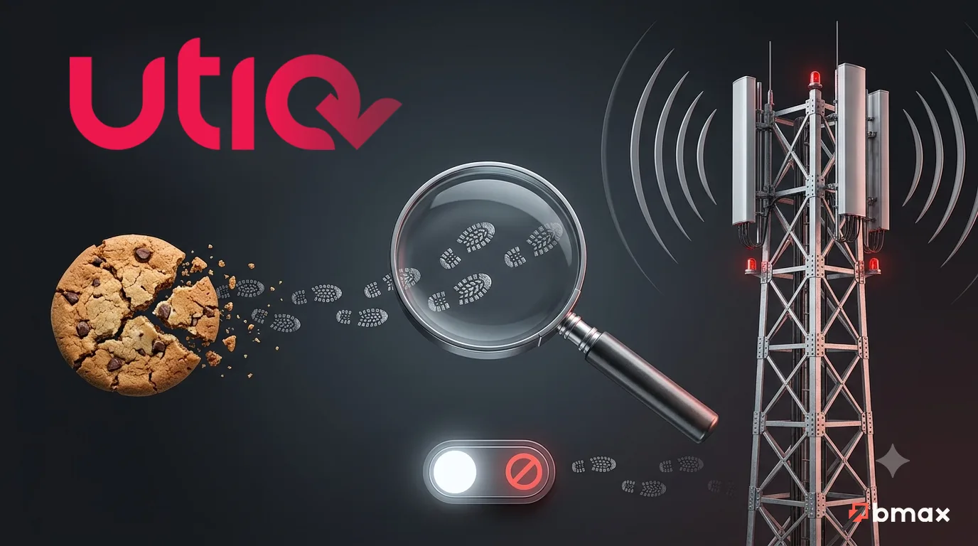 Illustration Utiq : tracking publicitaire par les opérateurs télécoms, cookie, empreintes numériques et bouton refuser