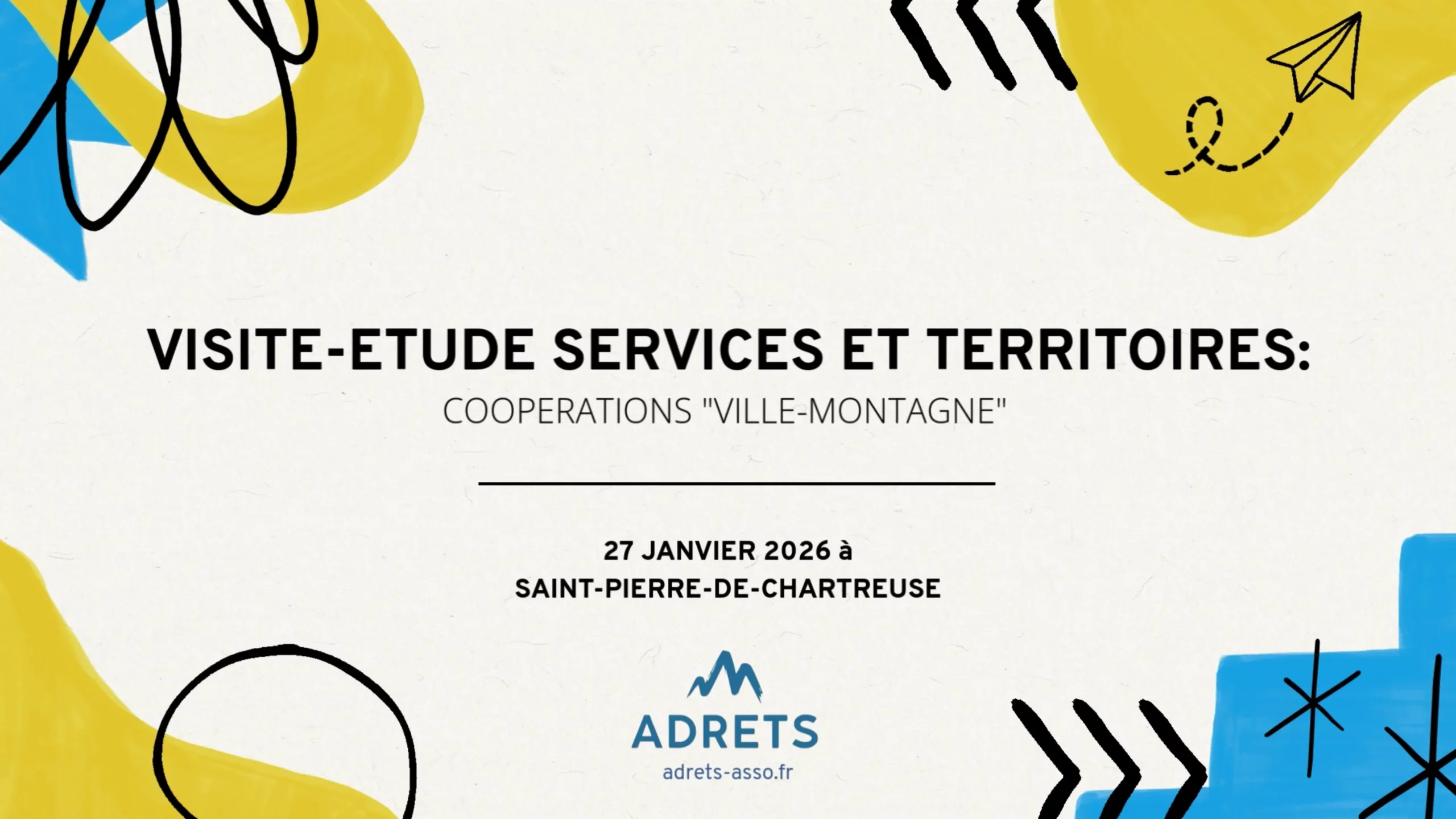 Visuel de couverture de la visite étude Coopérations ville-montagne ADRETS, Saint-Pierre-de-Chartreuse, 27 janvier 2026