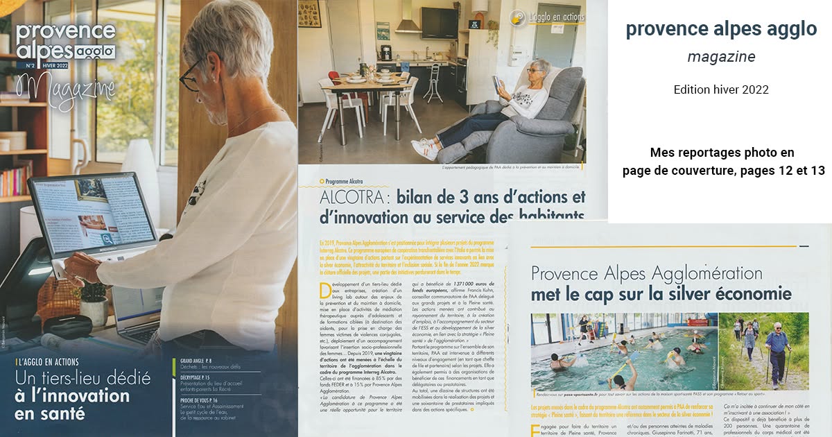 Couverture du magazine Provence Alpes Agglomération, édition hiver 2022