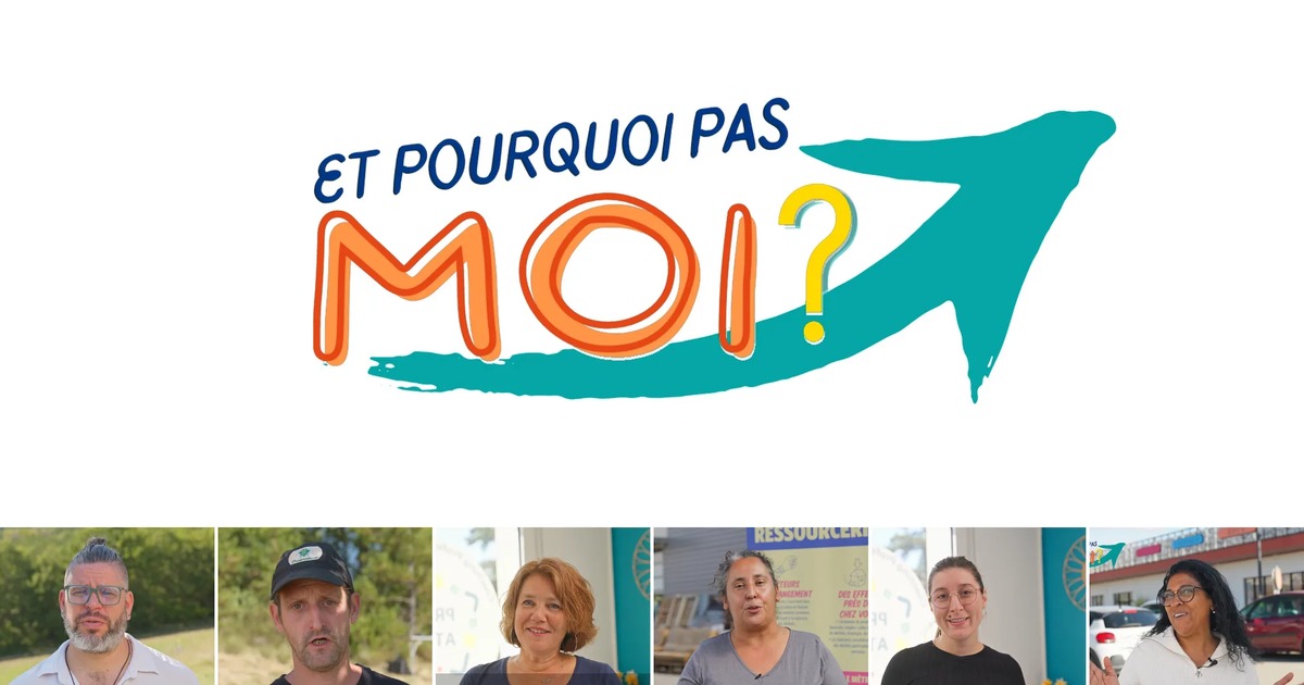 Visuel du dispositif Et pourquoi pas moi avec les portraits des bénéficiaires et professionnels interviewés